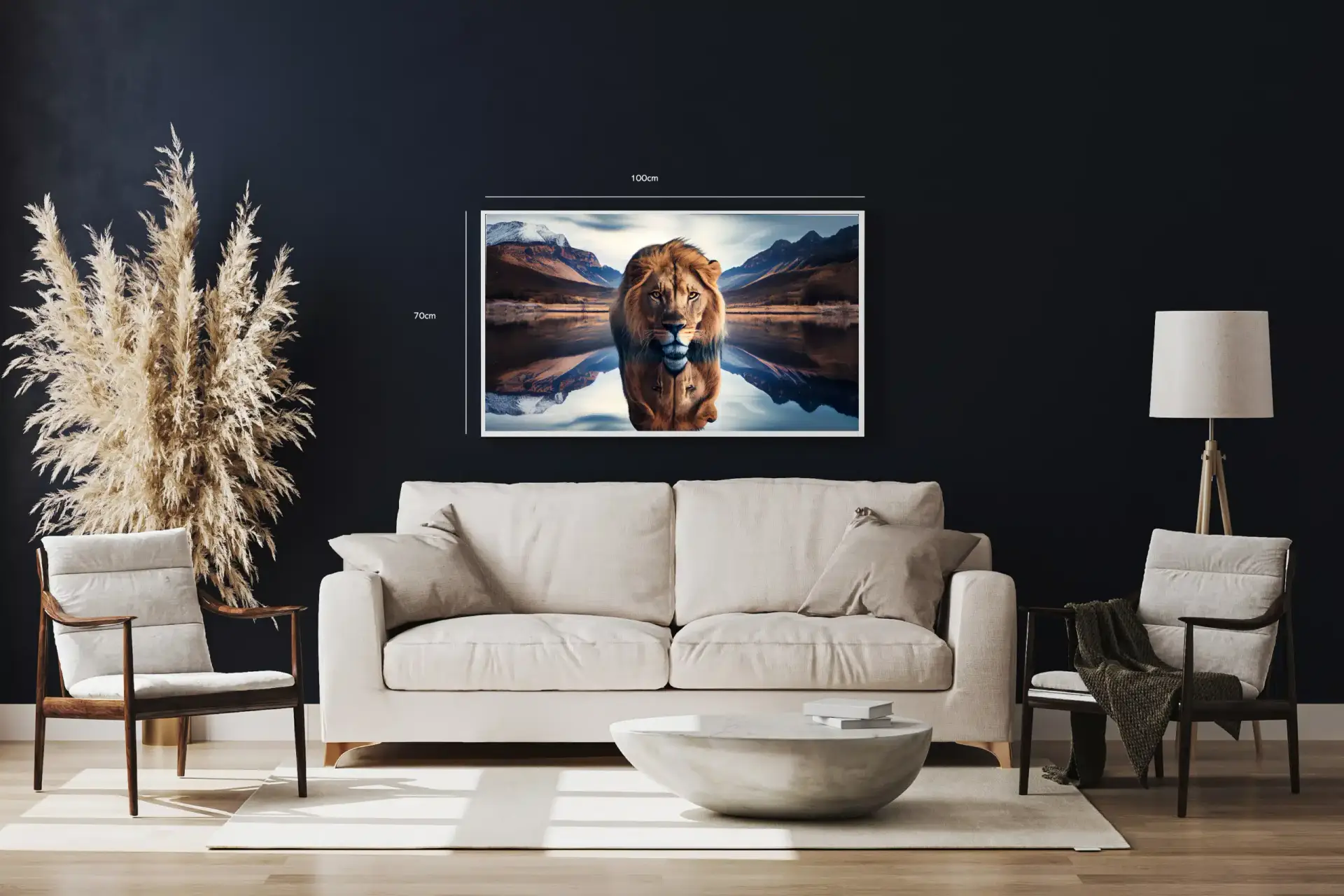 Lion Mountain Reflection Plakat
