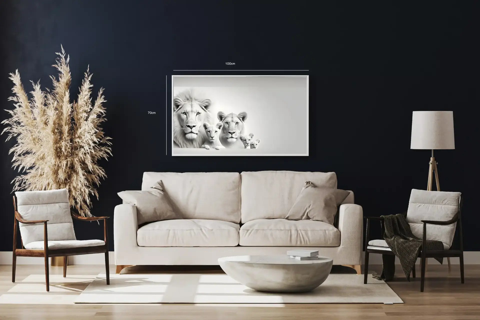 White Lion Family Plakat