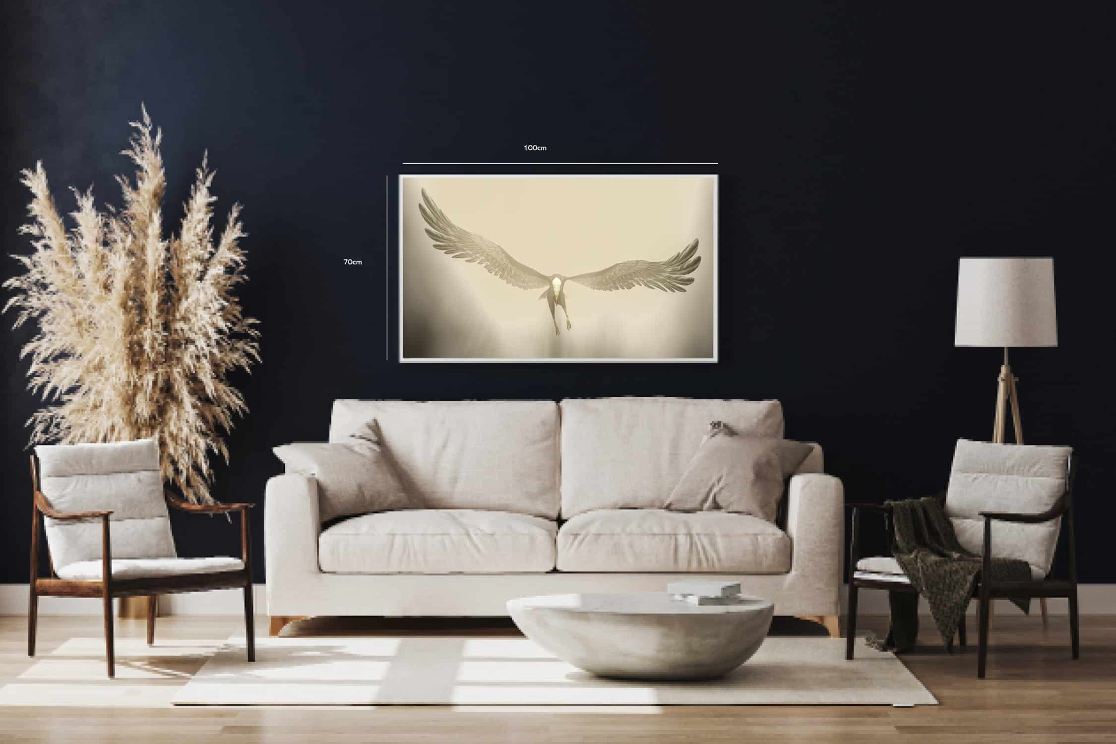 Fugl Flying Crane Plakat