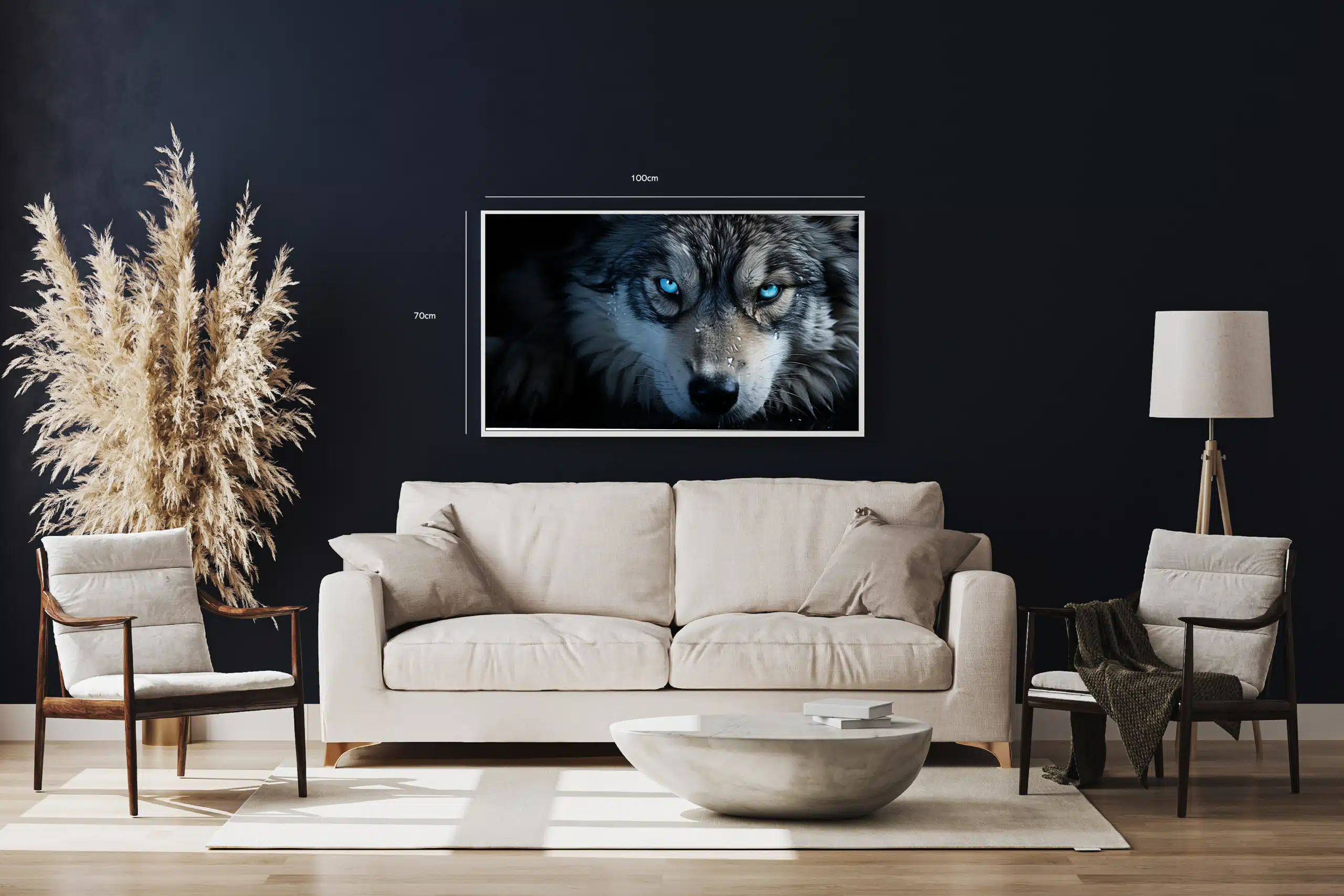 Wolf With Blue Eyes Plakat