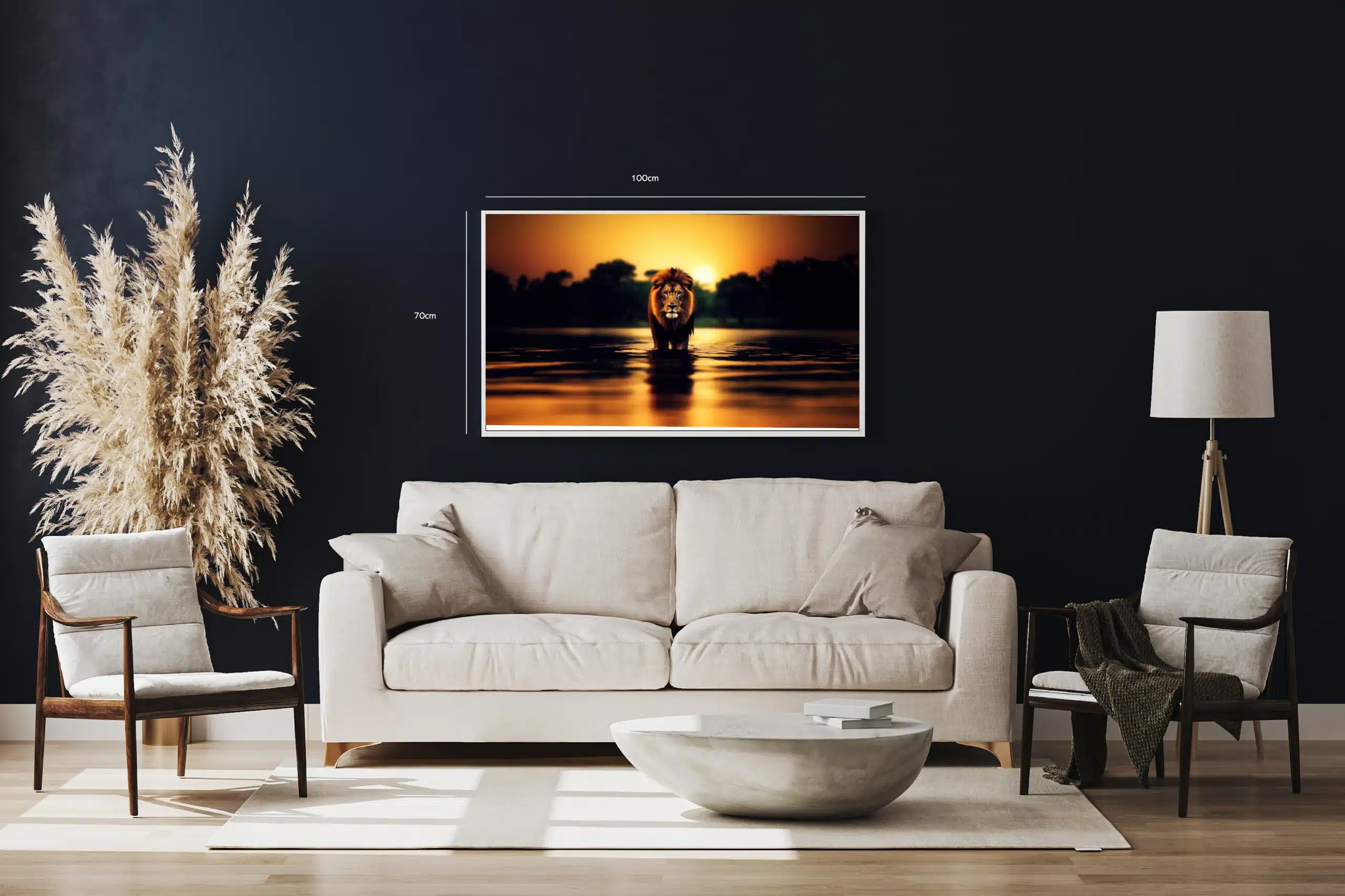 Lion At Sunset Plakat