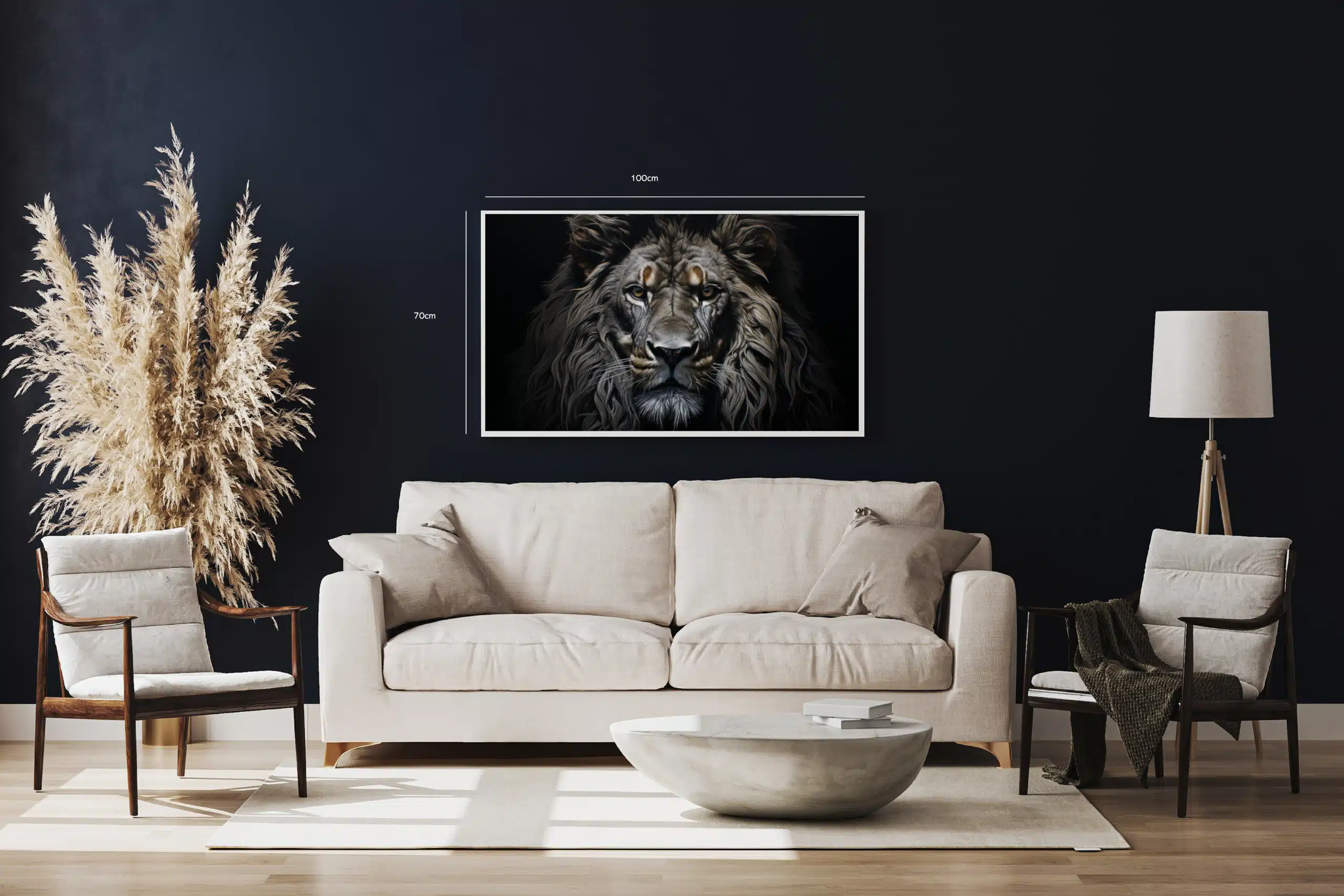 Lion Dark Background Plakat