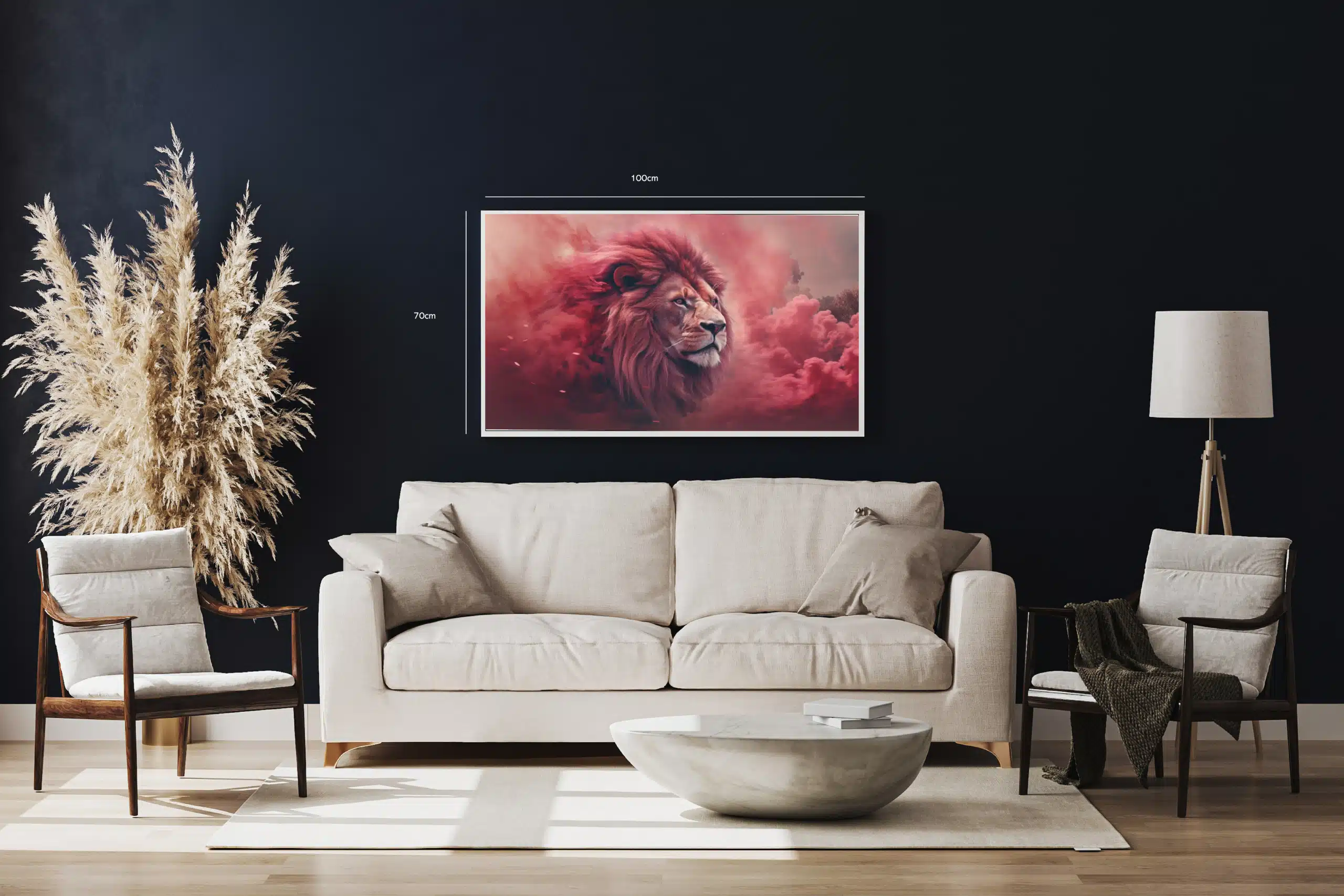 Lion Red Smoke Plakat