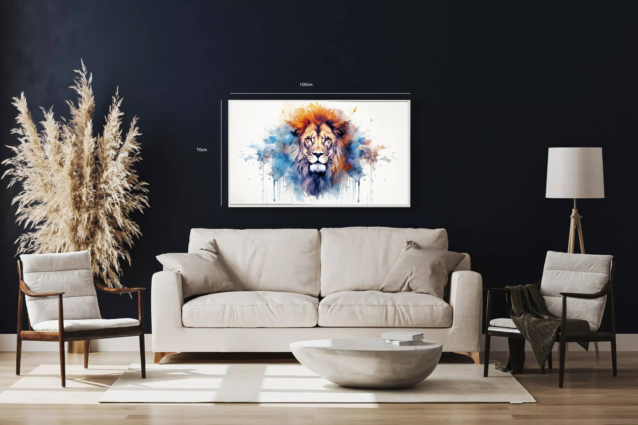 Lion Watercolor Plakat