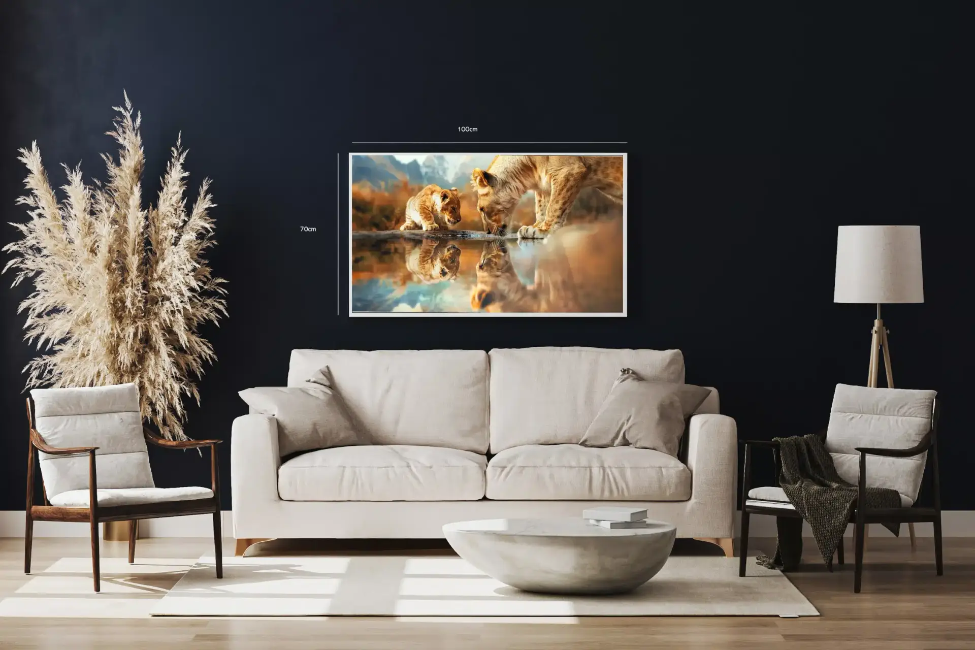 Lioness With Cub Plakat