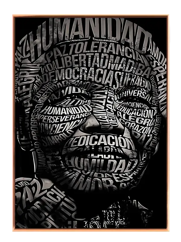 Inspirerende Mandela Typografi