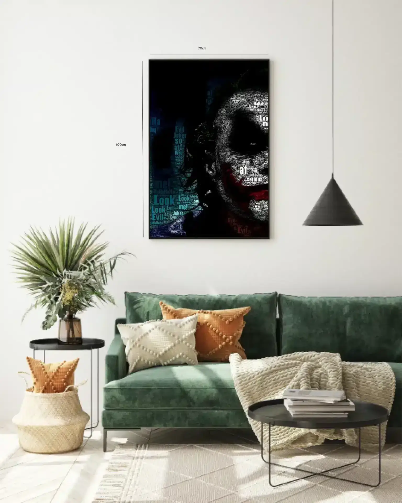 Ikonisk Joker Typografi Portræt