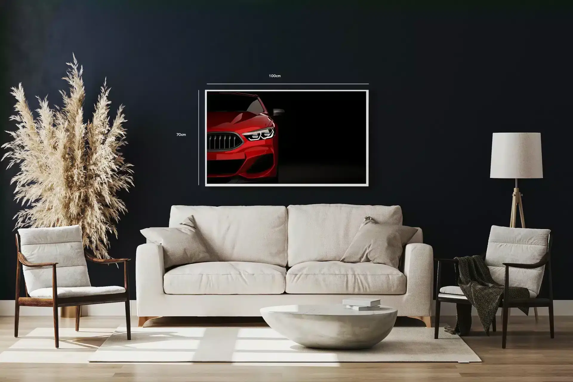 Rød BMW Forfra