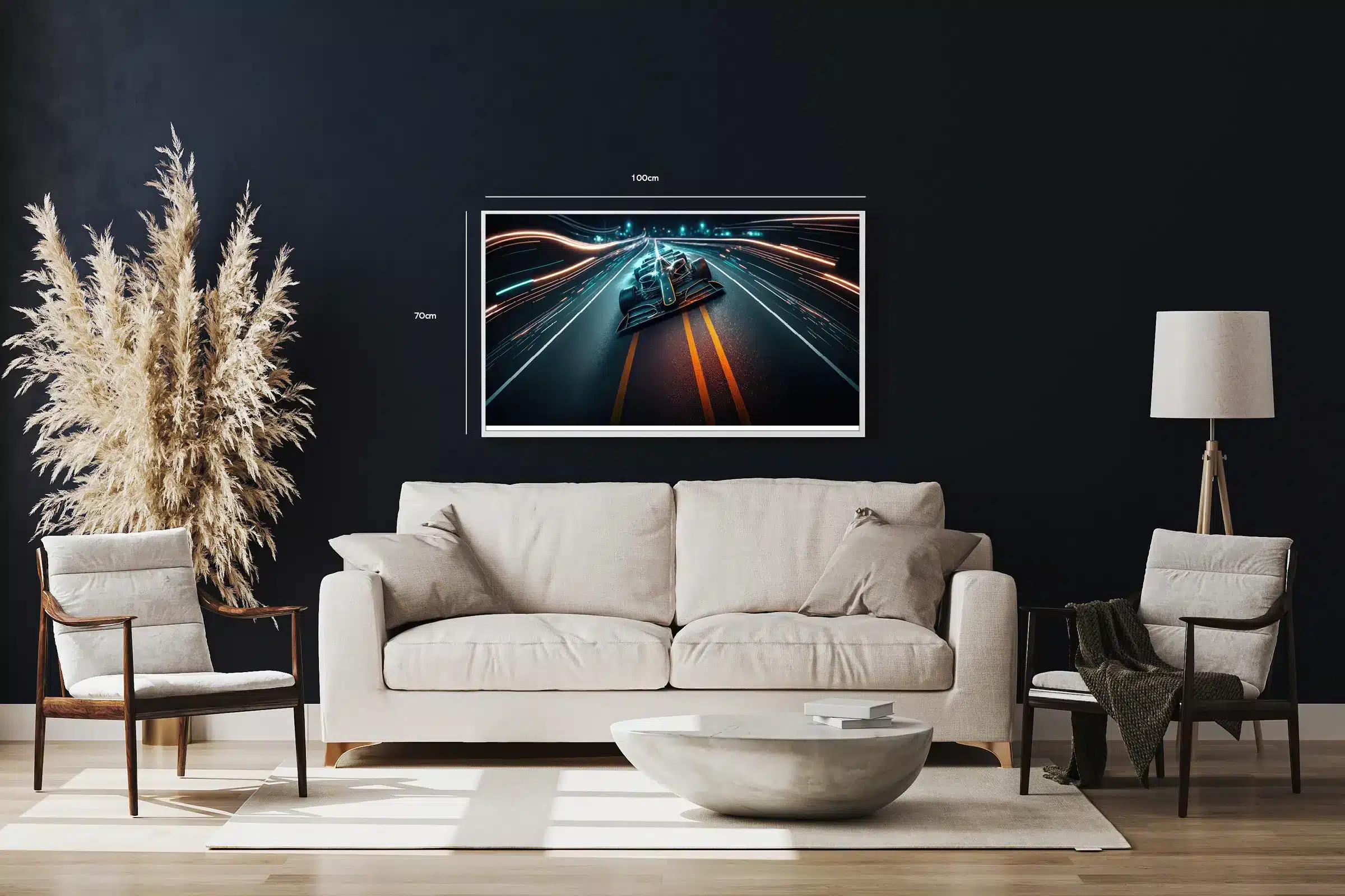 Futuristisk Racerbil Digital Kunst