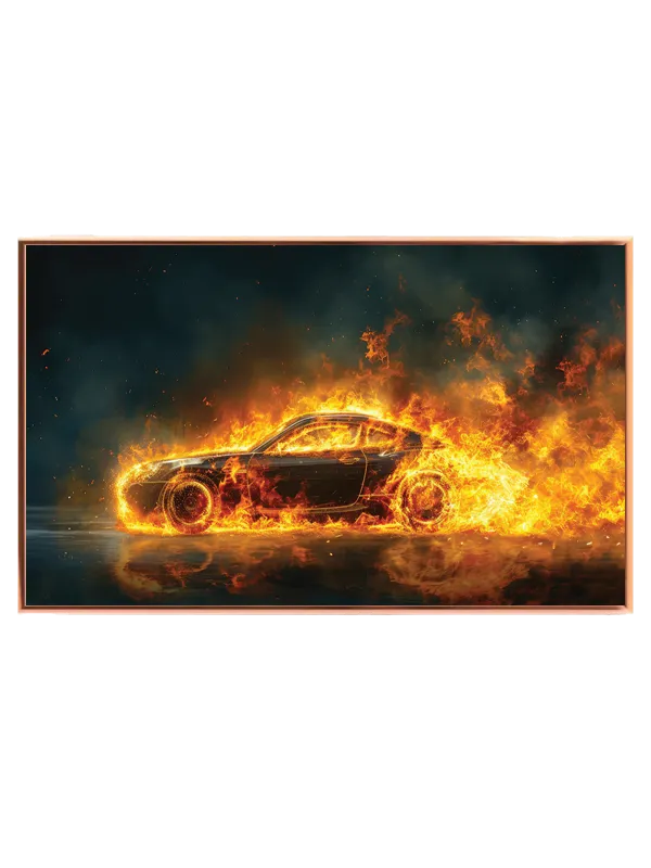 Flammende Sportsvogn Kunst