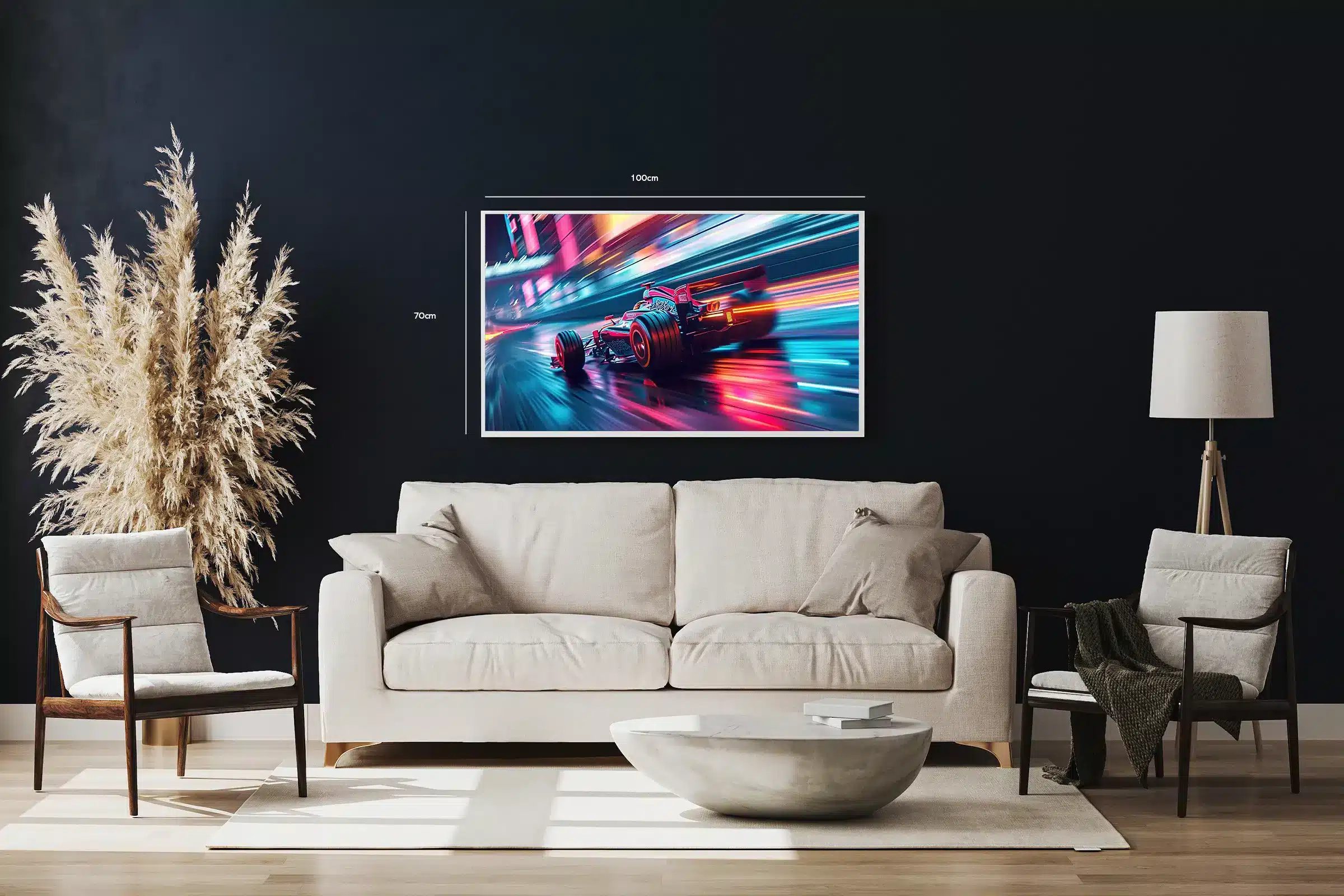 Neon Formel Racer Plakat