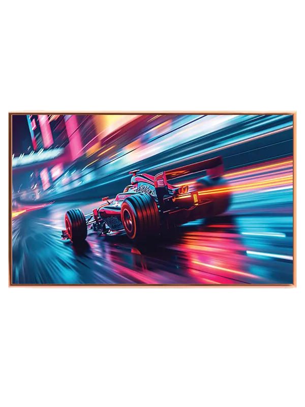 Neon Formel Racer Plakat