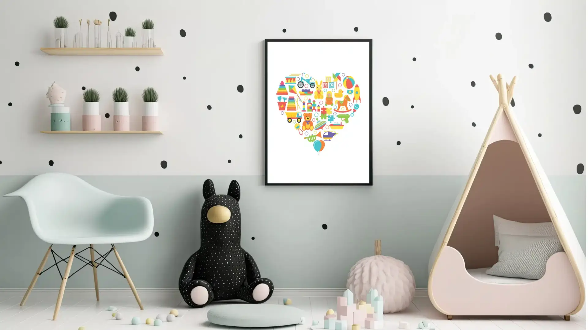Playful Toy Heart Plakat
