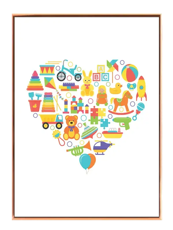 Playful Toy Heart Plakat