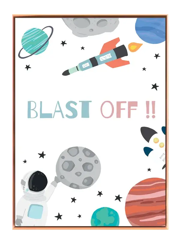 Playful Space Rocket Adventure Plakat