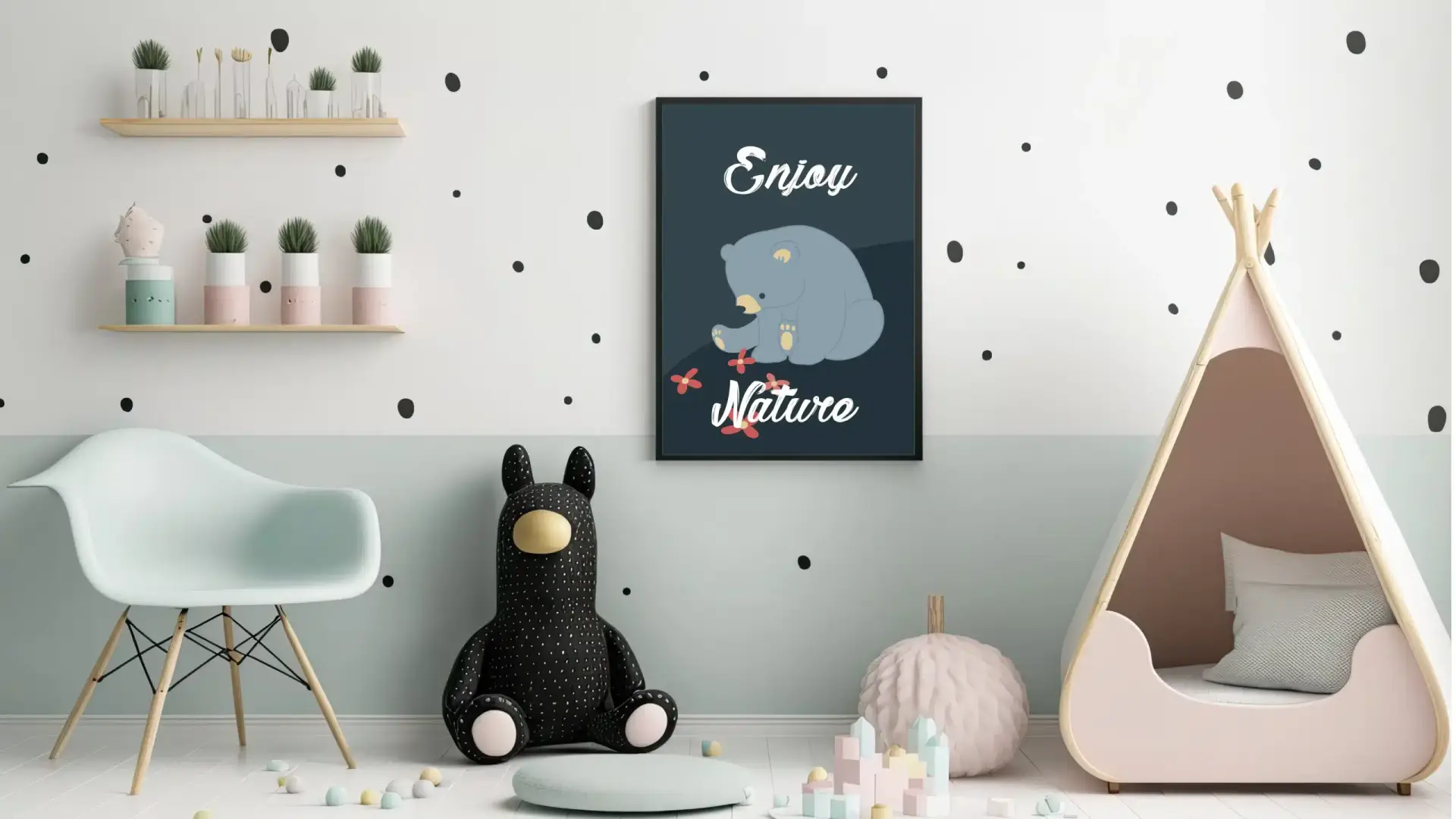 Gentle Bear Enjoy Nature Plakat