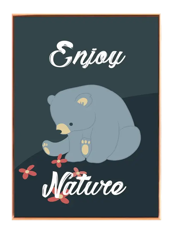 Gentle Bear Enjoy Nature Plakat