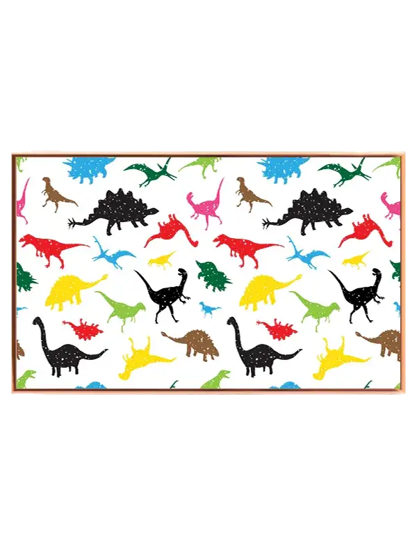 Playful Colorful Dinosaur Parade Plakat
