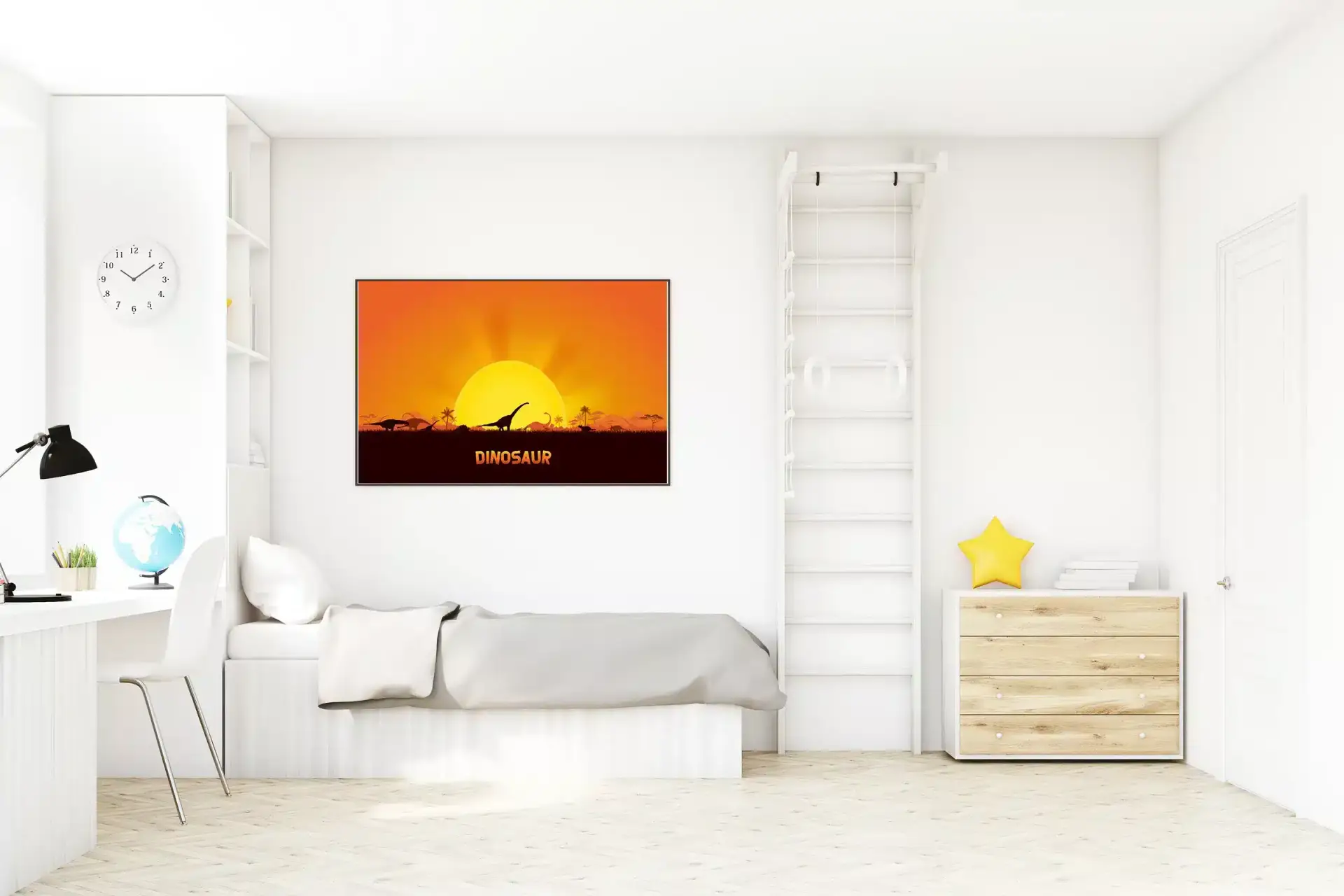 Sunset Dinosaur Adventure Plakat