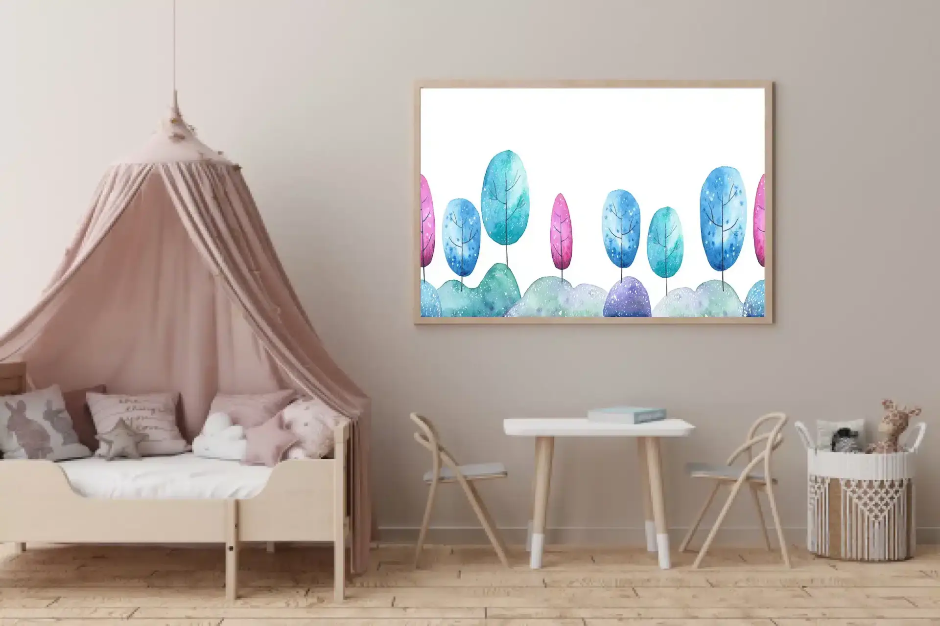Dreamy Magical Forest Trees Plakat