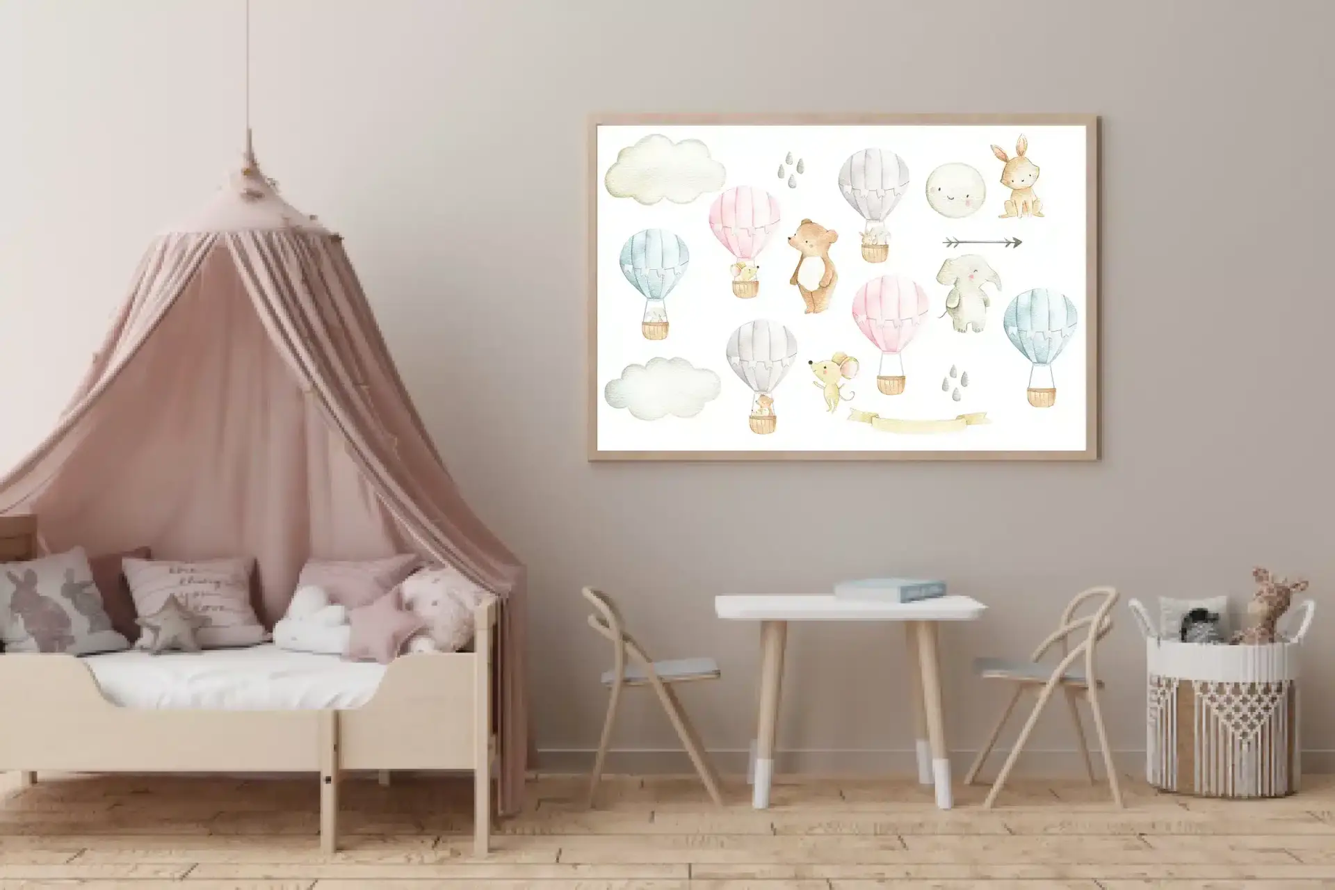Playful Balloon Animal Friends Plakat