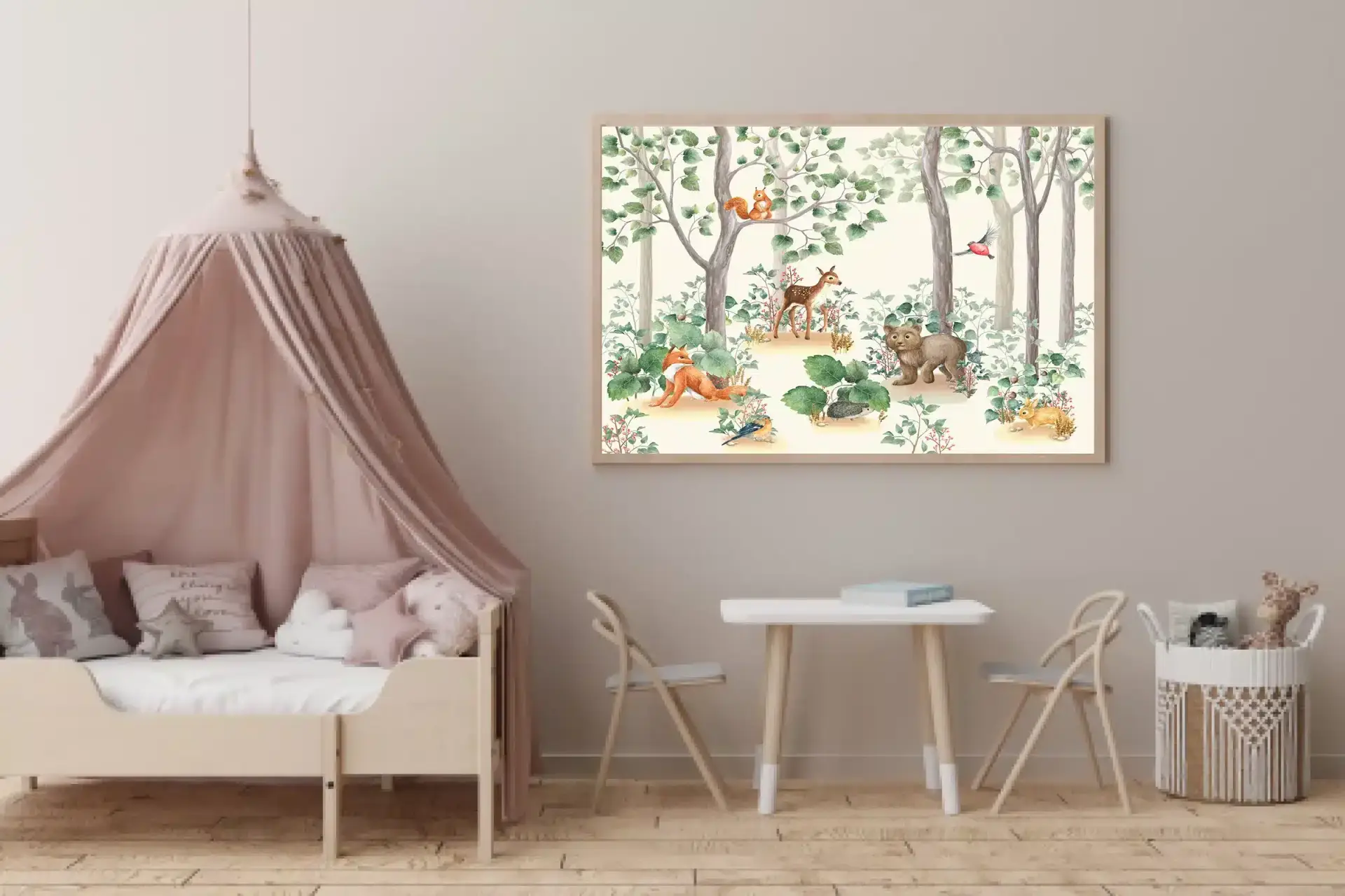 Playful Forest Animal Friends Plakat
