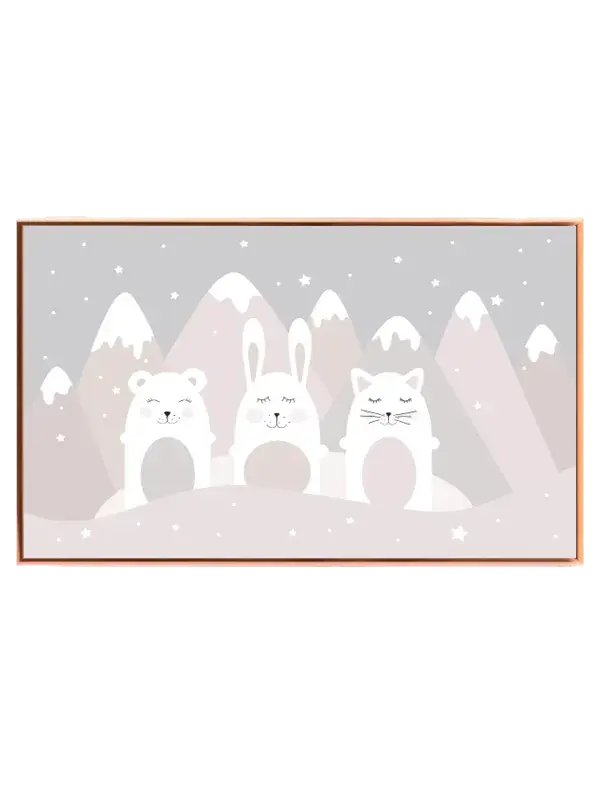 Cozy Winter Animal Friends Plakat