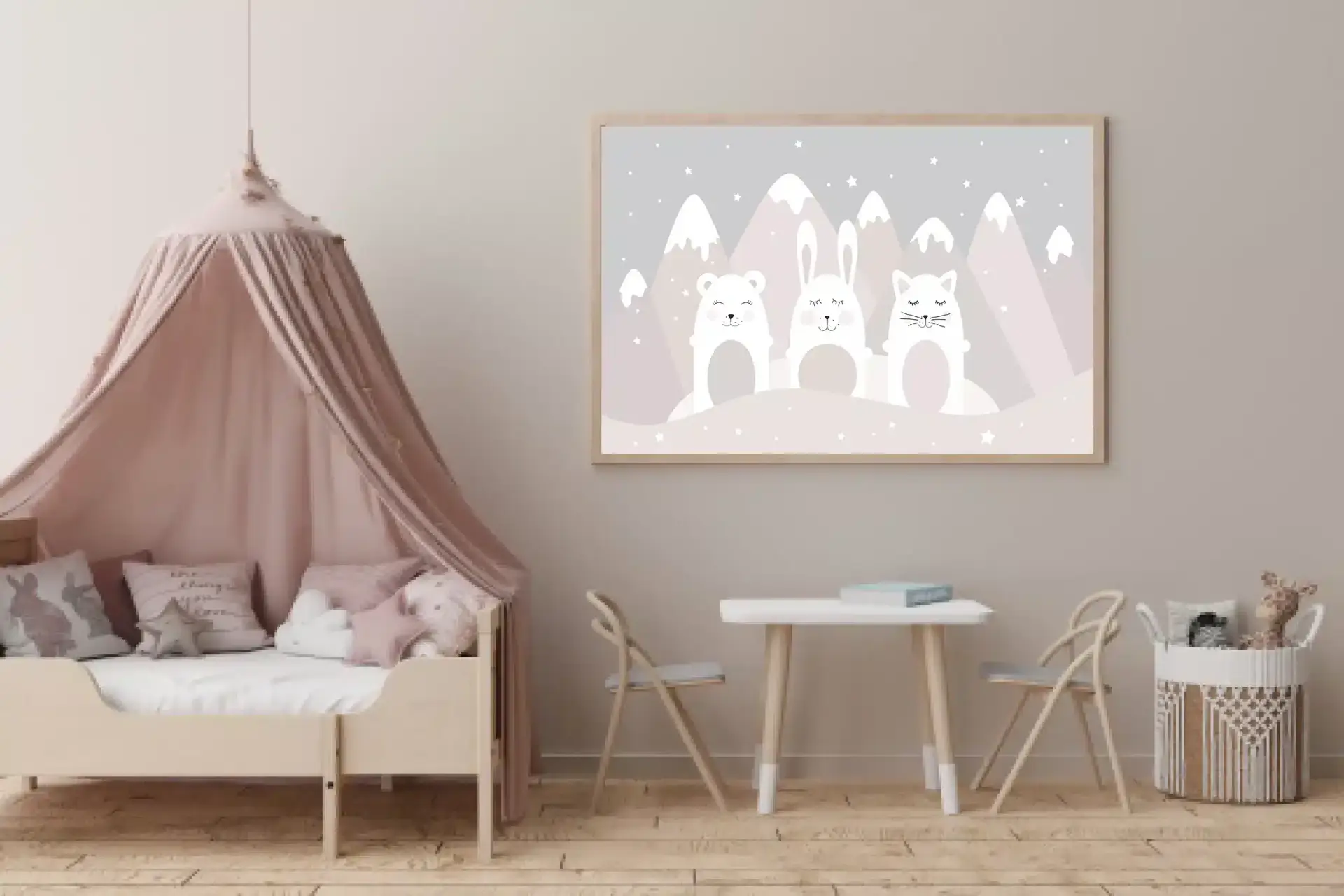 Cozy Winter Animal Friends Plakat