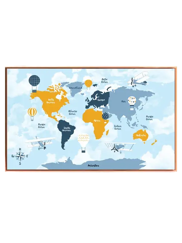 Playful World Map Adventure Plakat