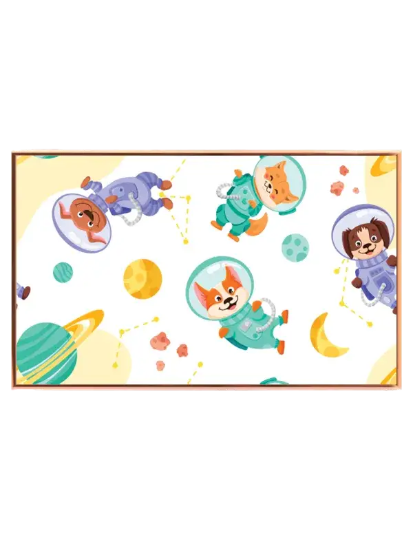 Playful Puppy Space Adventure Plakat