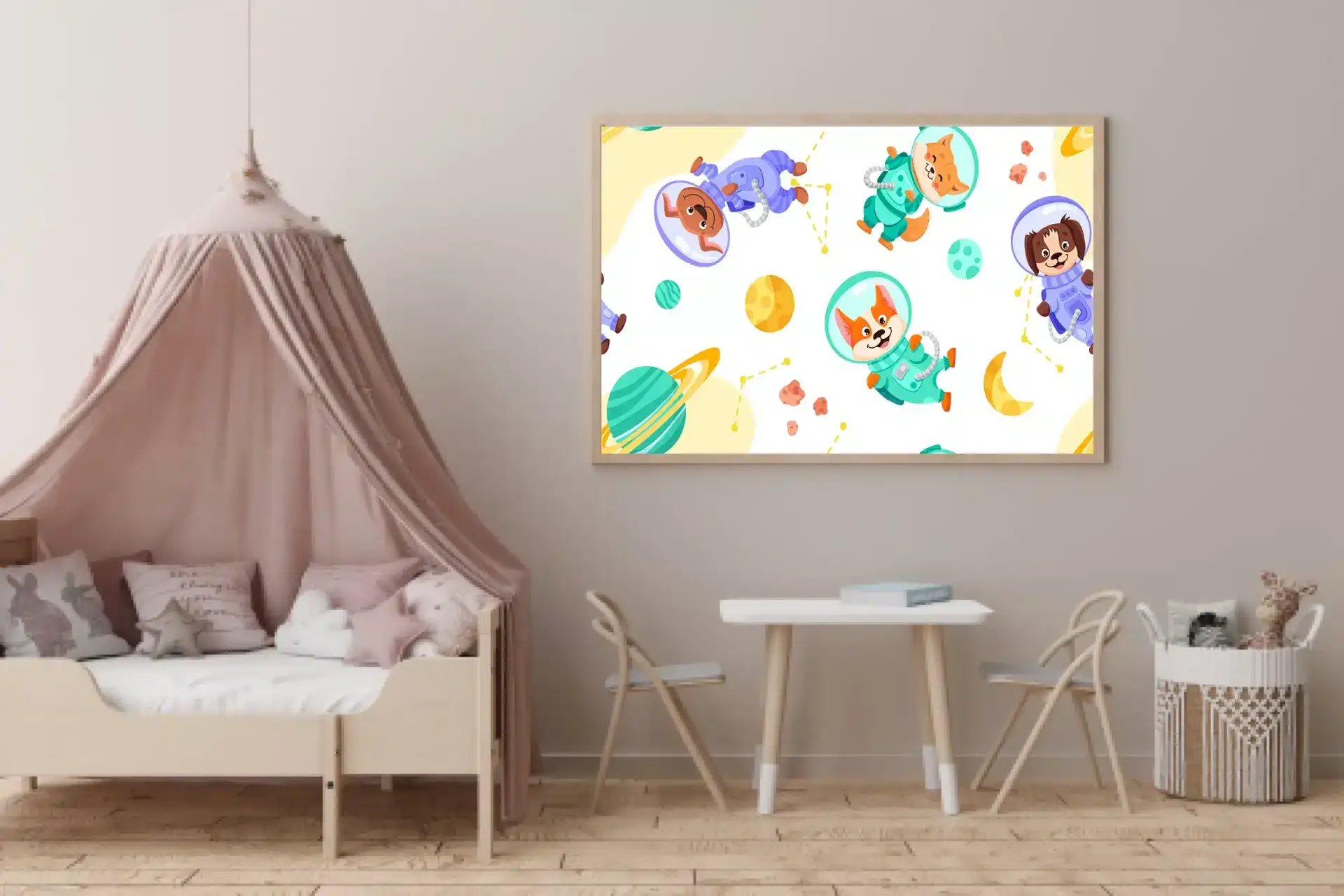 Playful Puppy Space Adventure Plakat