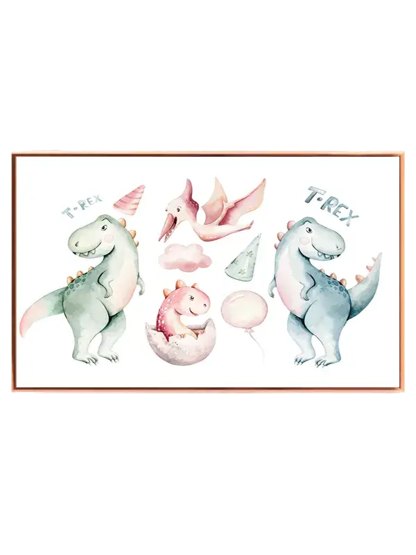 Playful Baby Dinosaur Friends Plakat