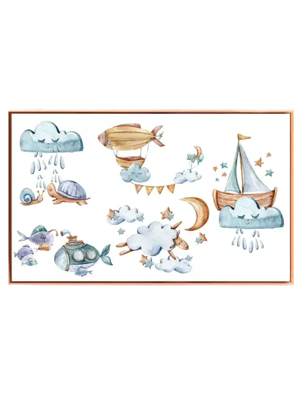 Dreamy Clouds And Whimsical Creatures Plakat
