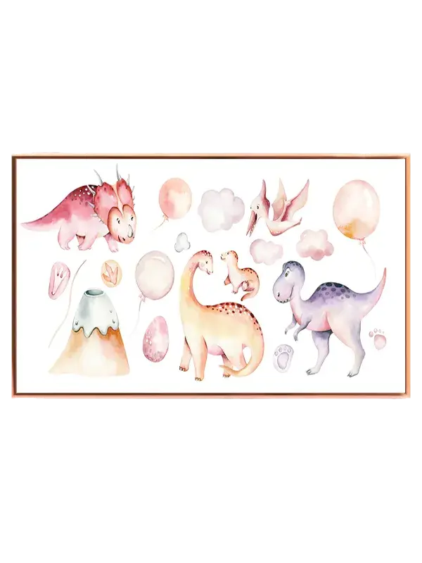 Playful Pastel Dinosaur Friends Plakat