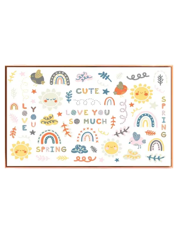 Playful Spring Sunshine Rainbows Plakat