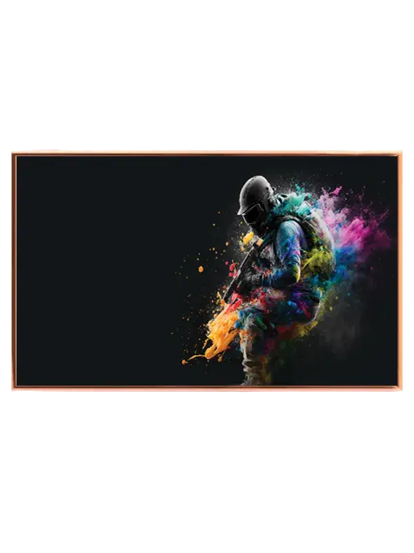 Dynamic Colorful Hero Silhouette Plakat