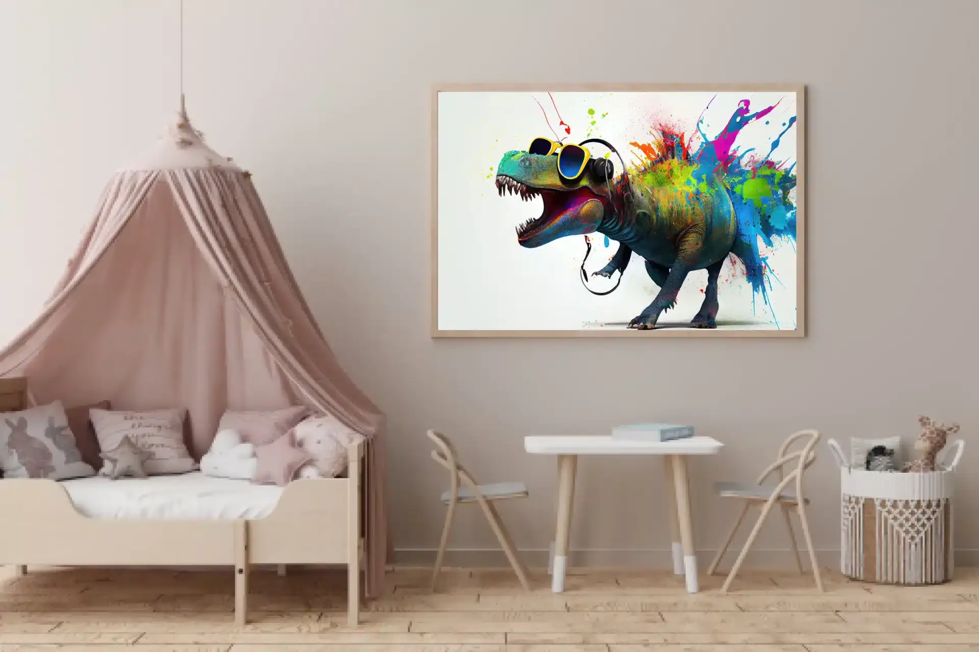 Color Splash Dino Party Plakat