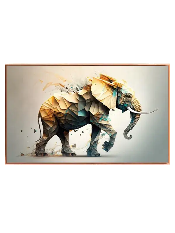Geometric Elephant Adventure Plakat