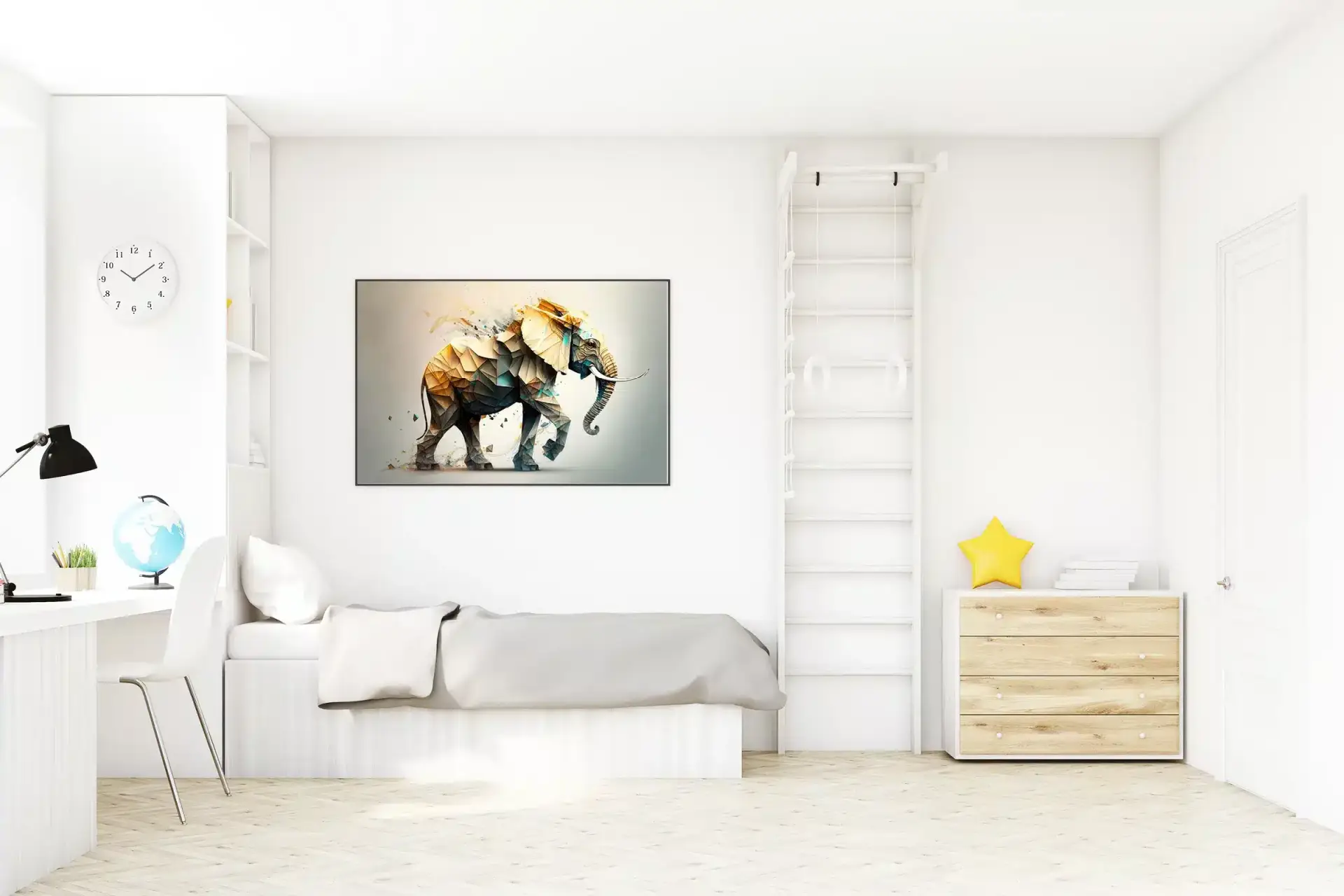 Geometric Elephant Adventure Plakat