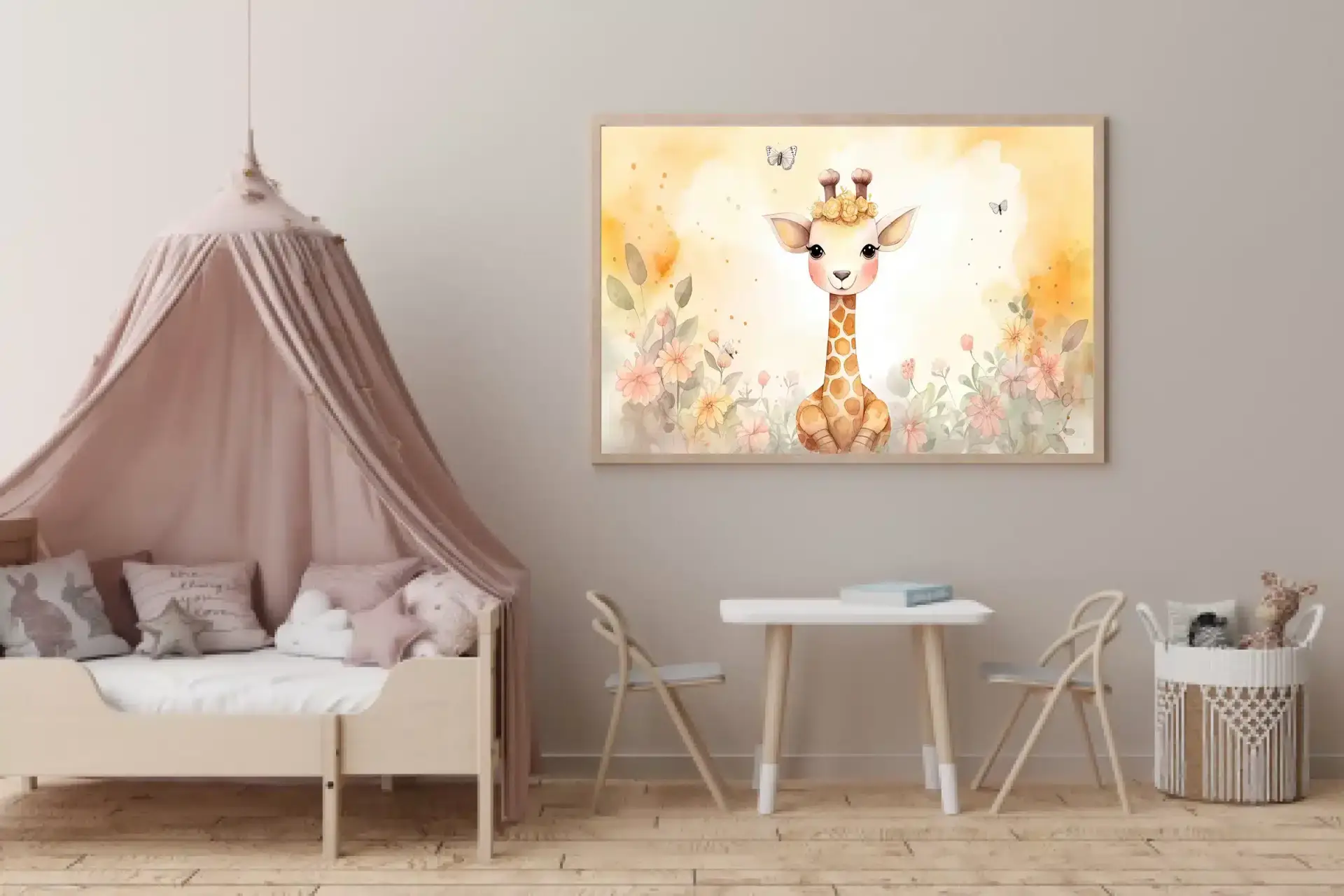 Gentle Baby Giraffe Wonder Plakat