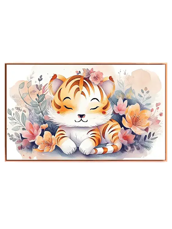 Gentle Sleeping Tiger Cub Plakat
