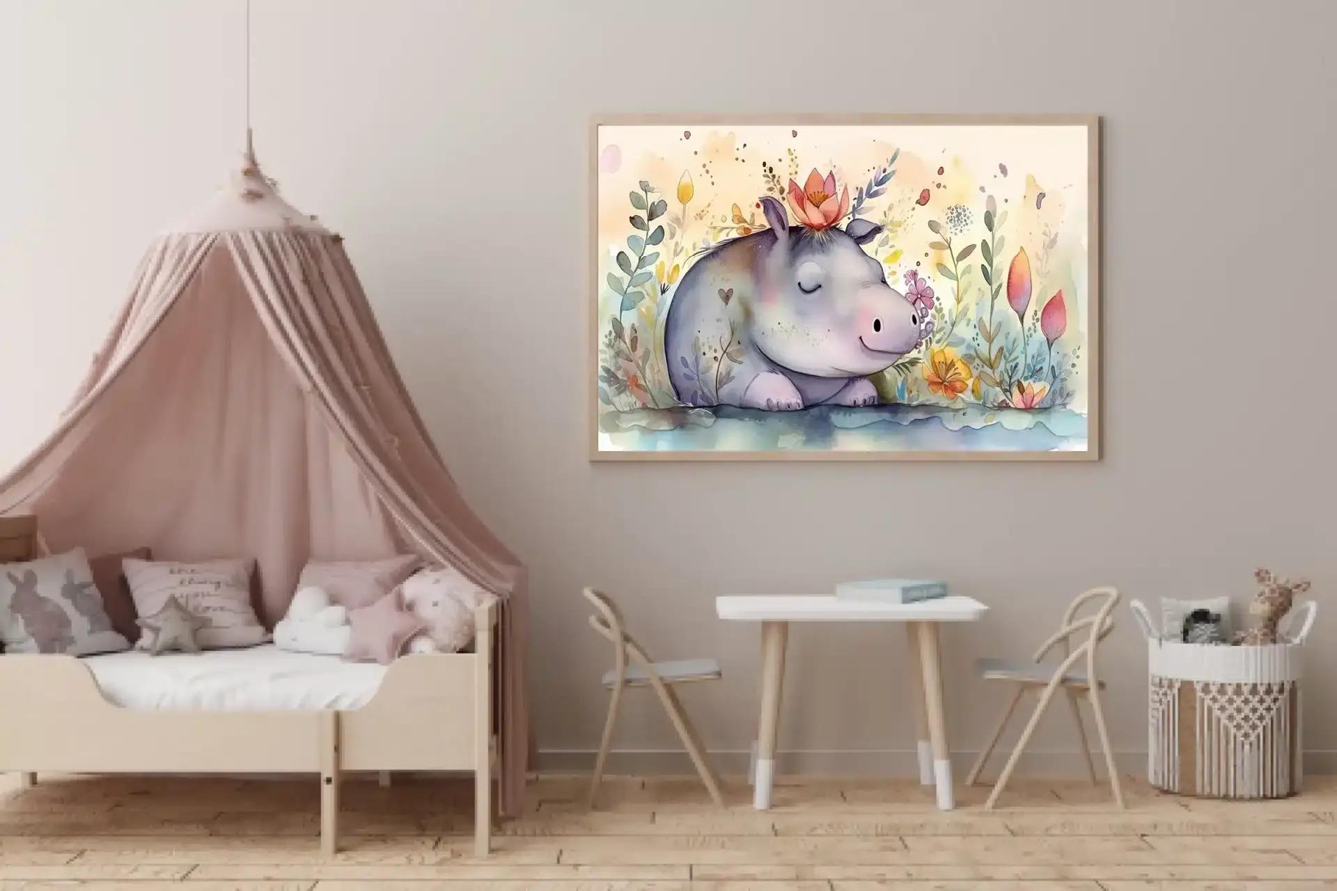 Gentle Hippo Dreamscape Plakat