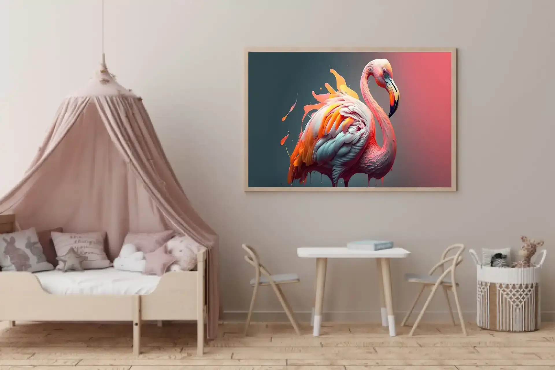 Playful Flamingo Kids Plakat