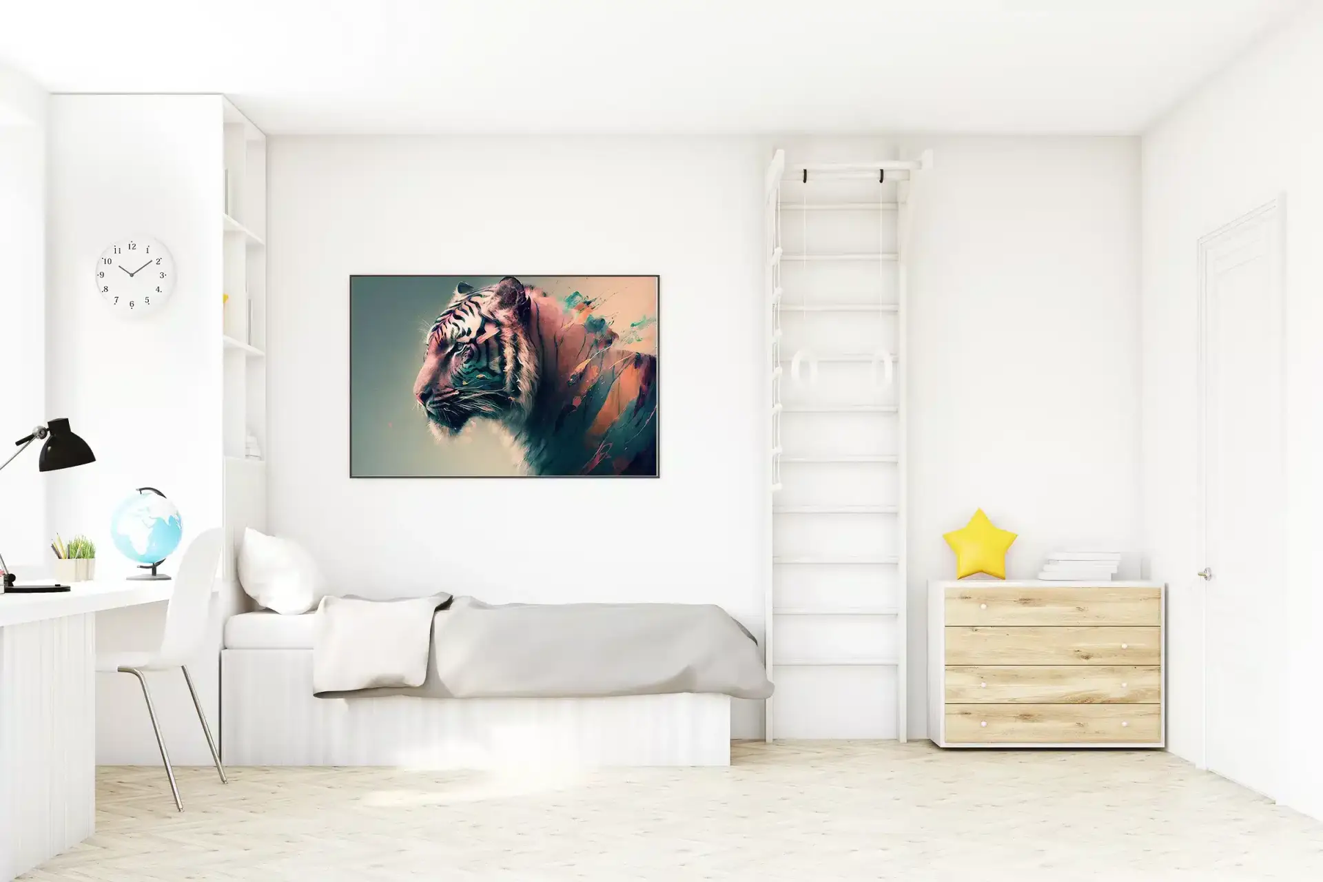Majestic Colorful Tiger Plakat