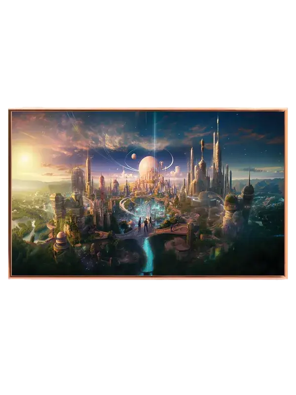 Magical Futuristic Space City Plakat