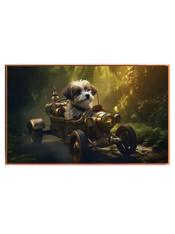 Playful Pup Driving Adventure Plakat