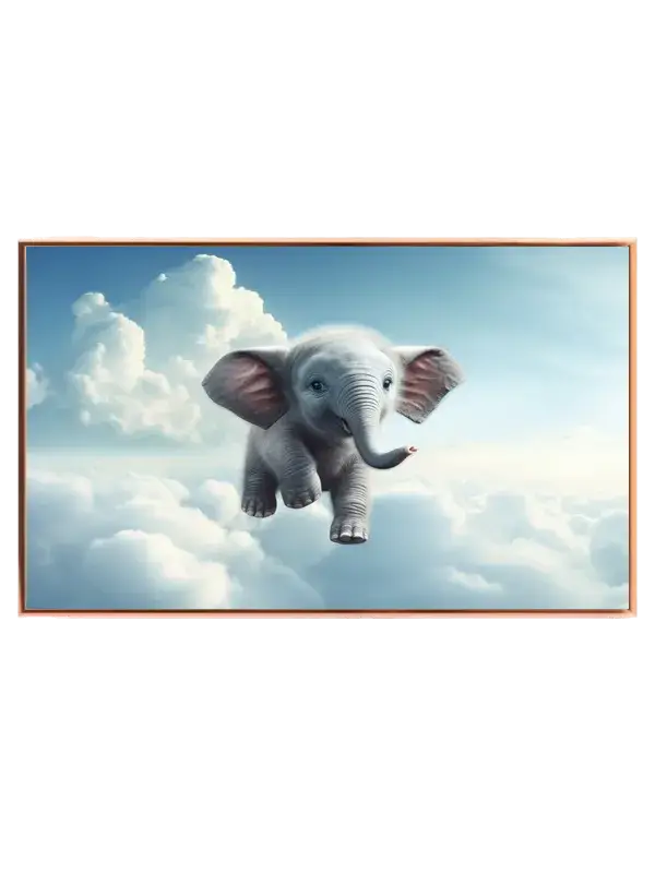 Playful Flying Elephant Plakat