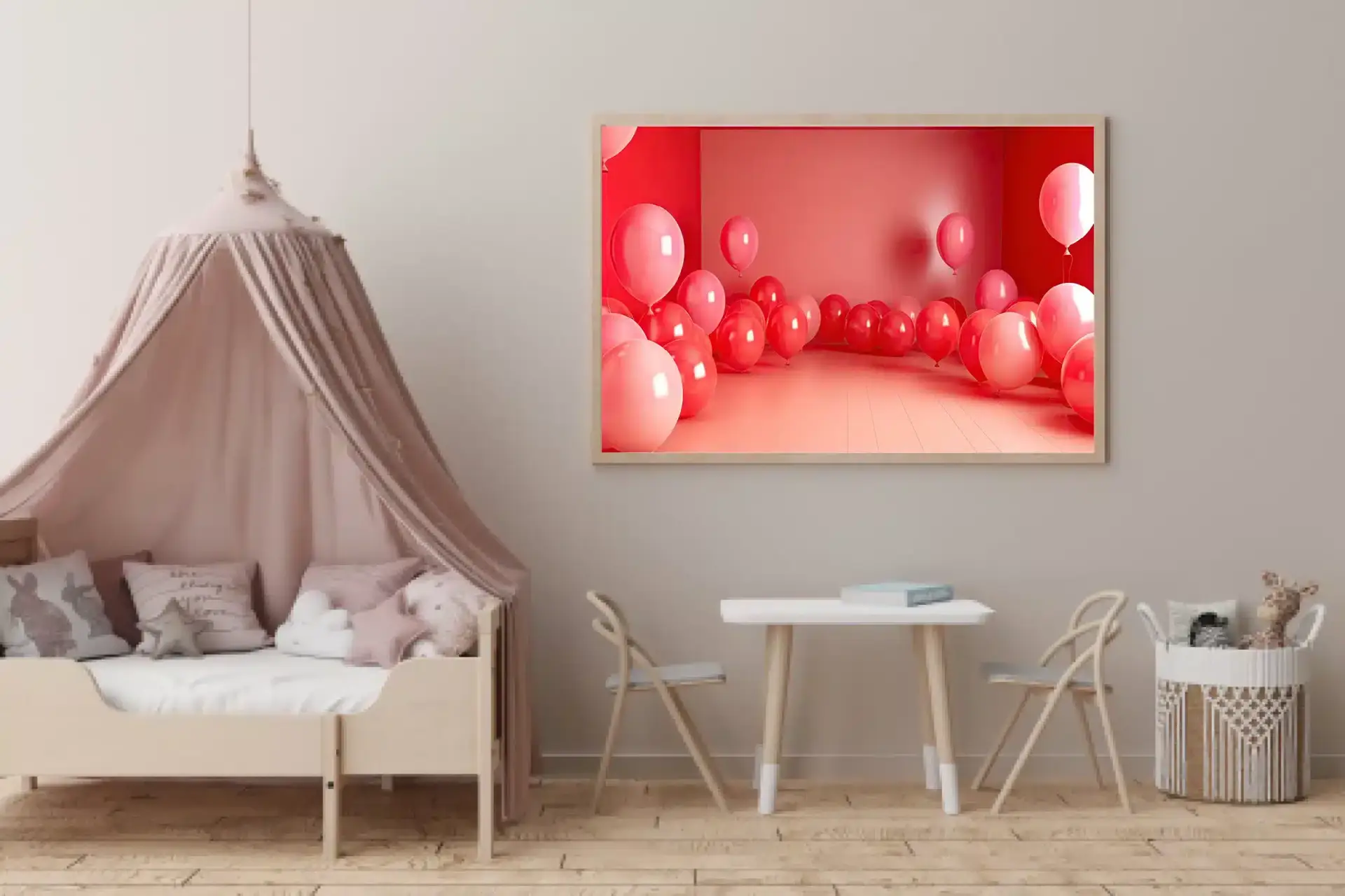 Playful Red Balloon Party Plakat