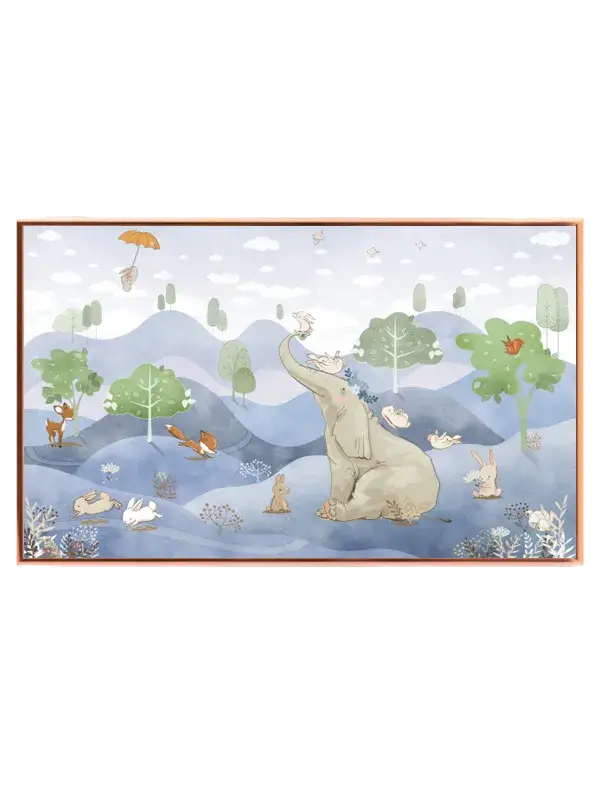 Gentle Elephant And Woodland Friends Plakat