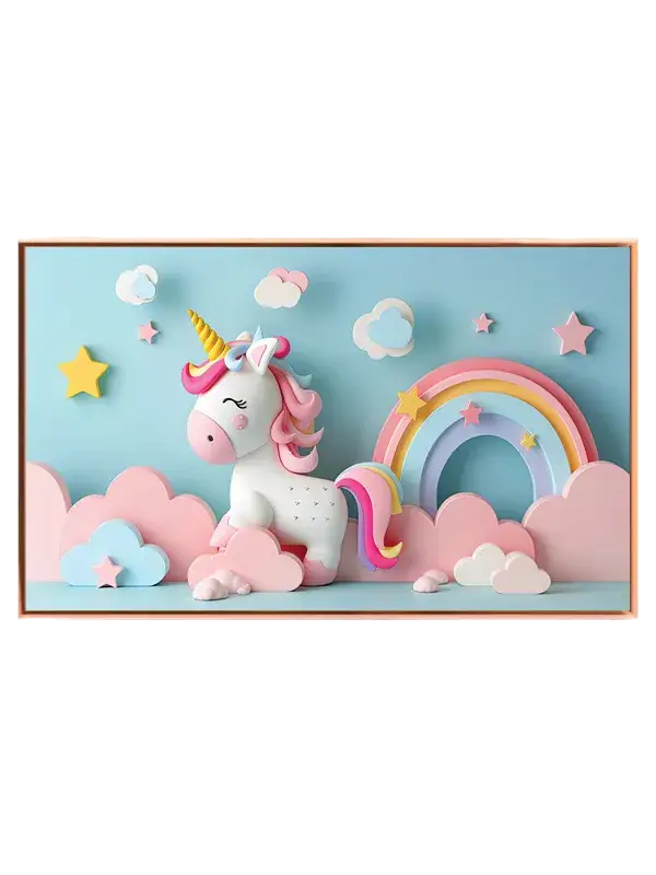 Dreamy Unicorn And Rainbow Plakat